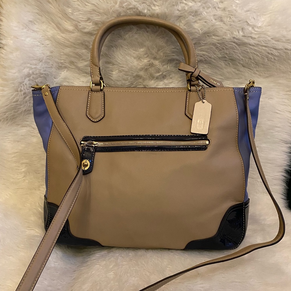Coach Crosby Turnlock Colorblock carryall Tote